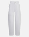 The Bow Cargo White Denim - Flare & Wide Leg Frame 