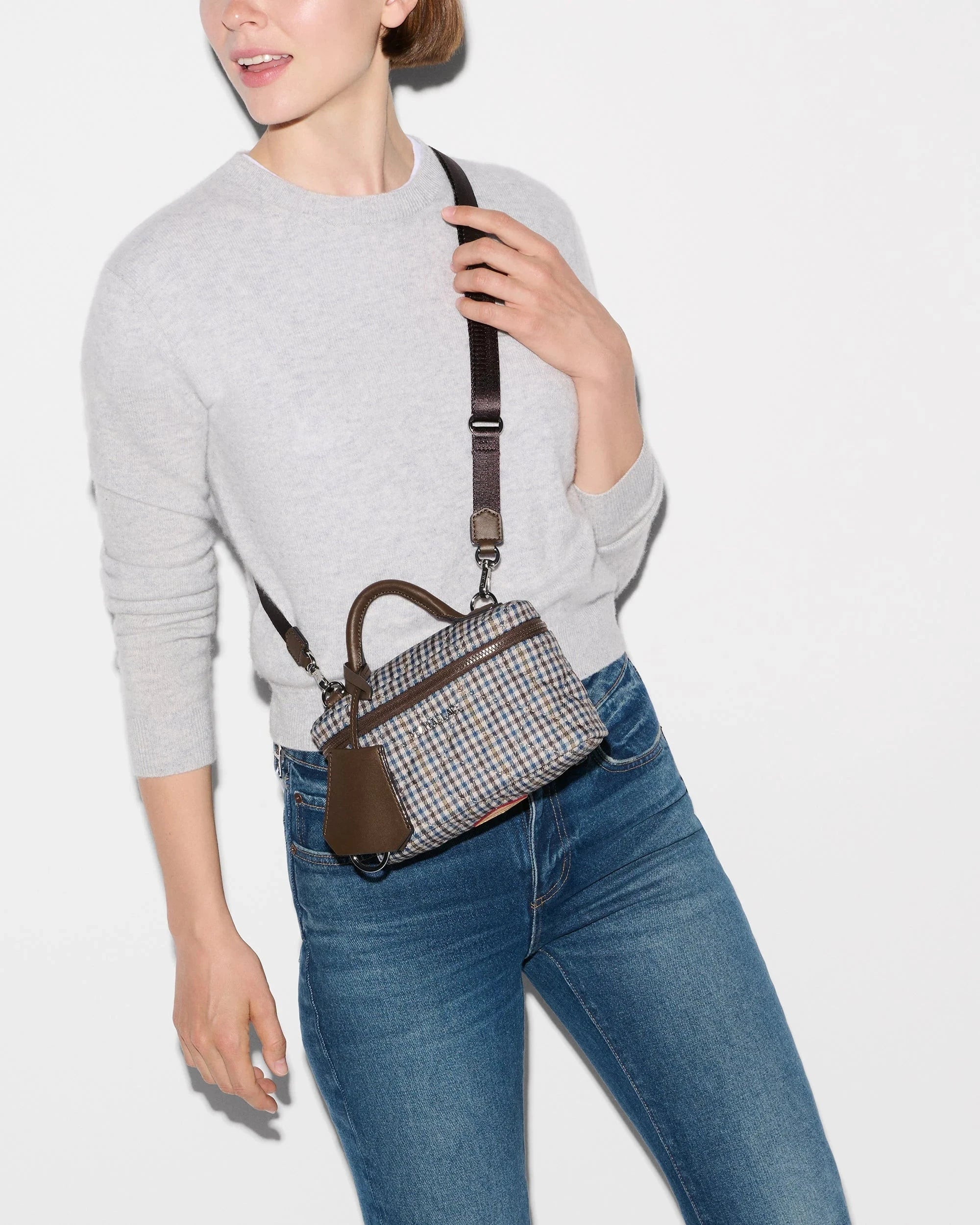 Metro Train Case Heritage Check Crossbody MZ Wallace 