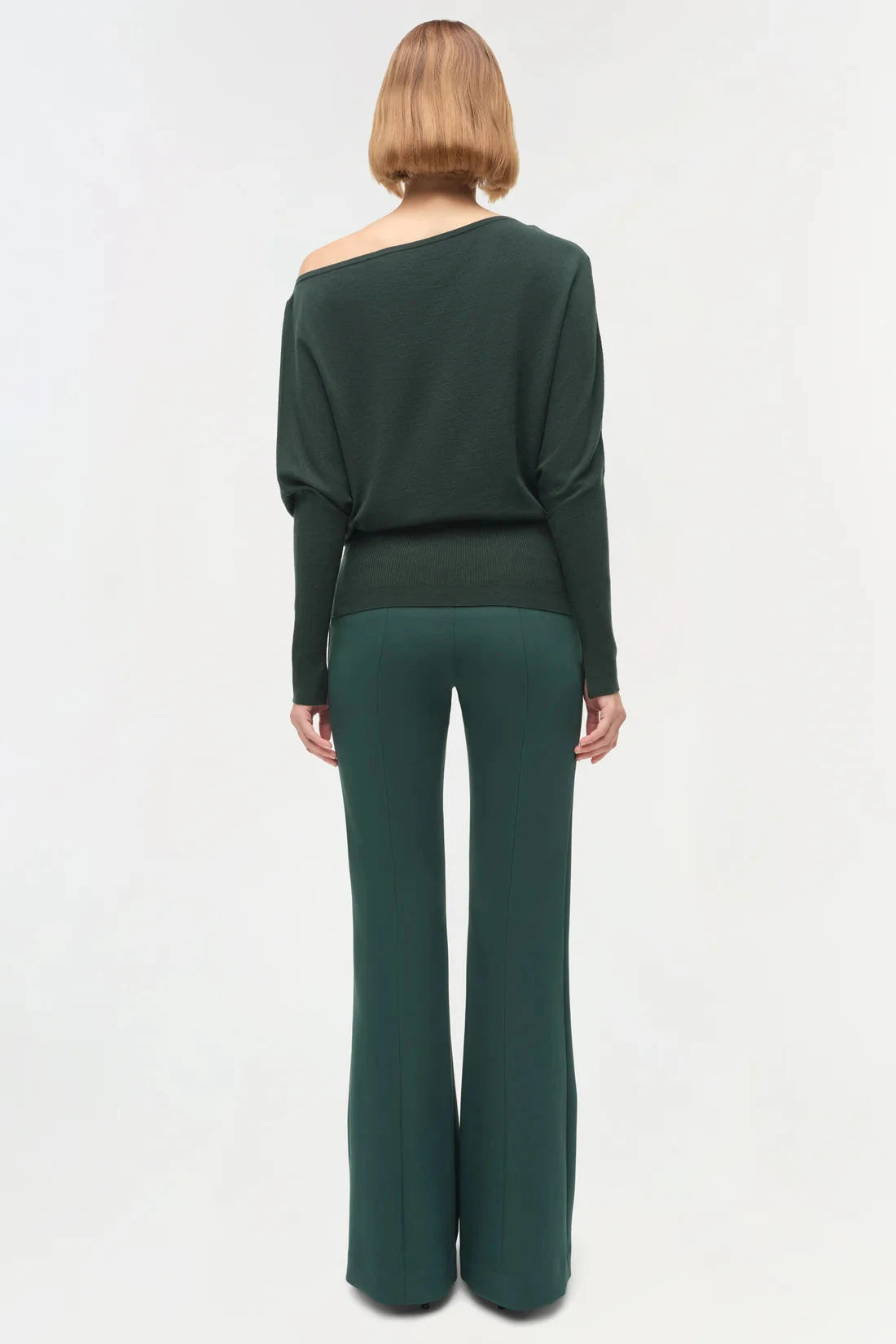 Lavina Off Shoulder Sweater Emerald Sweater - Crewneck Simkhai 