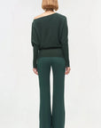 Lavina Off Shoulder Sweater Emerald Sweater - Crewneck Simkhai 