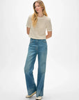 Organic Cotton Tape T-Shirt Ecru Sweater - Crewneck White + Warren 