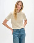 Organic Cotton Tape T-Shirt Ecru Sweater - Crewneck White + Warren 