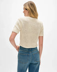 Organic Cotton Tape T-Shirt Ecru Sweater - Crewneck White + Warren 