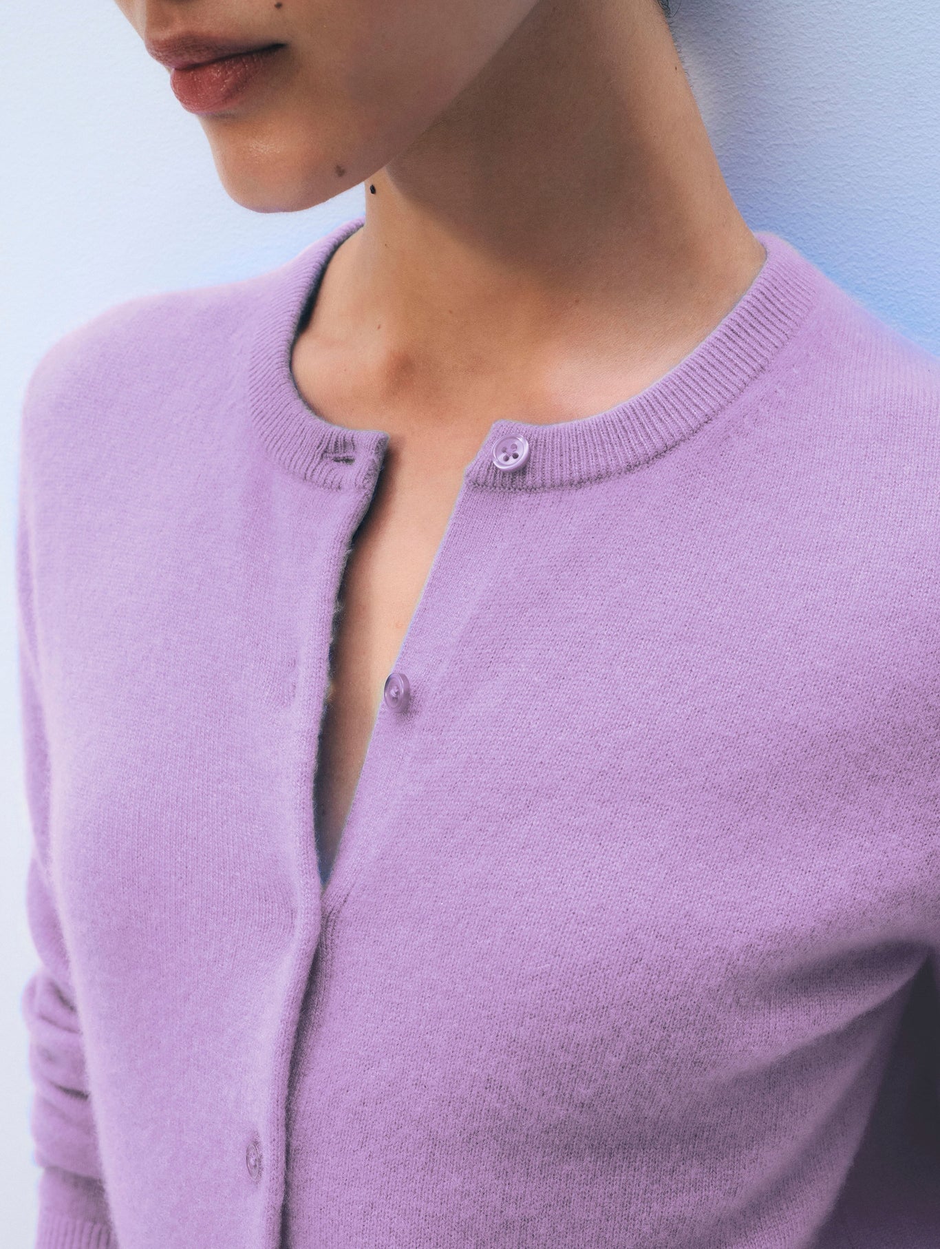Cashmere Crew Soft Plum Sweater - Crewneck White + Warren 