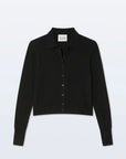 Cashmere Collard Cardigan Black Sweater - Cardigans White + Warren 