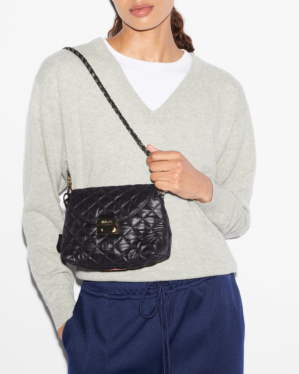 Mini Crosby Lock Shoulder Black Crossbody MZ Wallace 