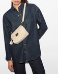 Mini Crosby Lock Shoulder Sand Crossbody MZ Wallace 