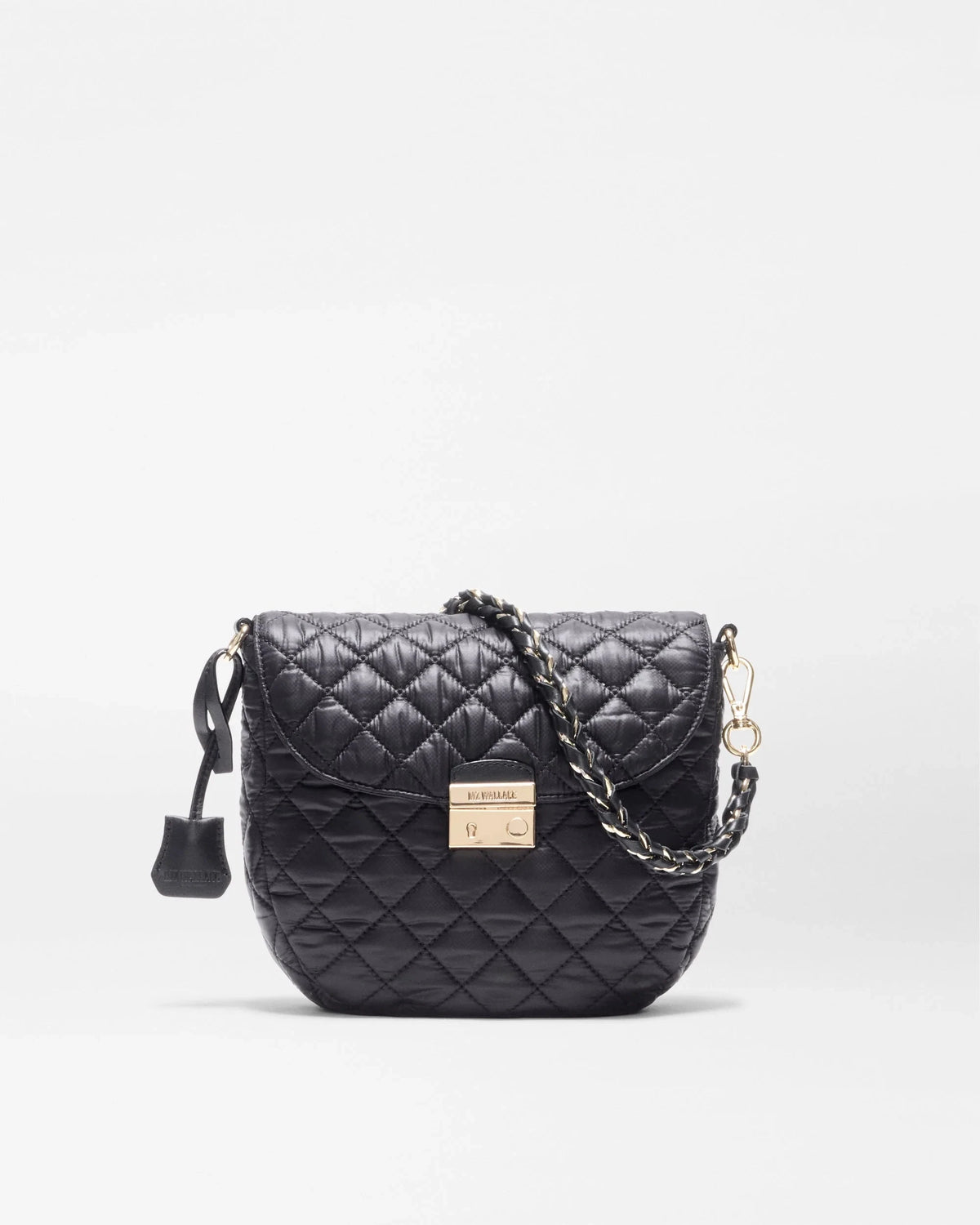 Crosby Lock Saddle Black Crossbody MZ Wallace 