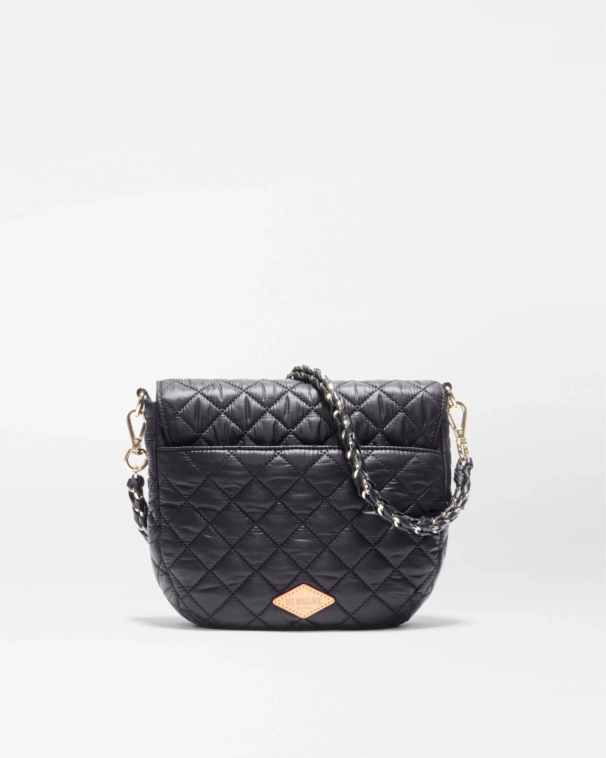 Crosby Lock Saddle Black Crossbody MZ Wallace 