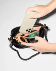Crosby Lock Saddle Black Crossbody MZ Wallace 