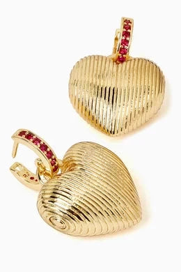 The Textured Heart Earrings Earrings Roxanne Assoulin 