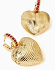 The Textured Heart Earrings Earrings Roxanne Assoulin 