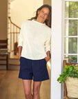 Monterey Pointelle Sweater Ivory Sweater - Turtleneck Frank & Eileen 