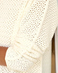 Monterey Pointelle Sweater Ivory Sweater - Turtleneck Frank & Eileen 