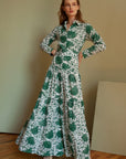 Meredith Floral Dress Green