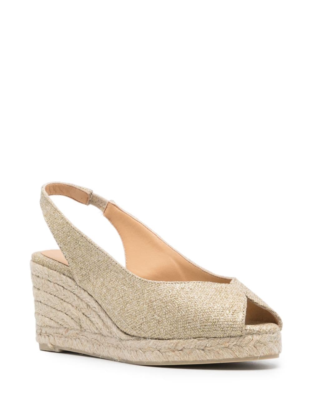 Barbara/ 6/ 032 Metalizado Oro Claro Wedges - Espadrille Castaner 