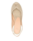 Barbara/ 6/ 032 Metalizado Oro Claro Wedges - Espadrille Castaner 