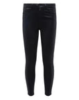 Margot Coated Cropped Skinny Jean Black Denim - Skinny L'Agence 