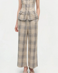 Kennedy Cropped Pant Rattan Plaid Pants - Trousers Simkhai 