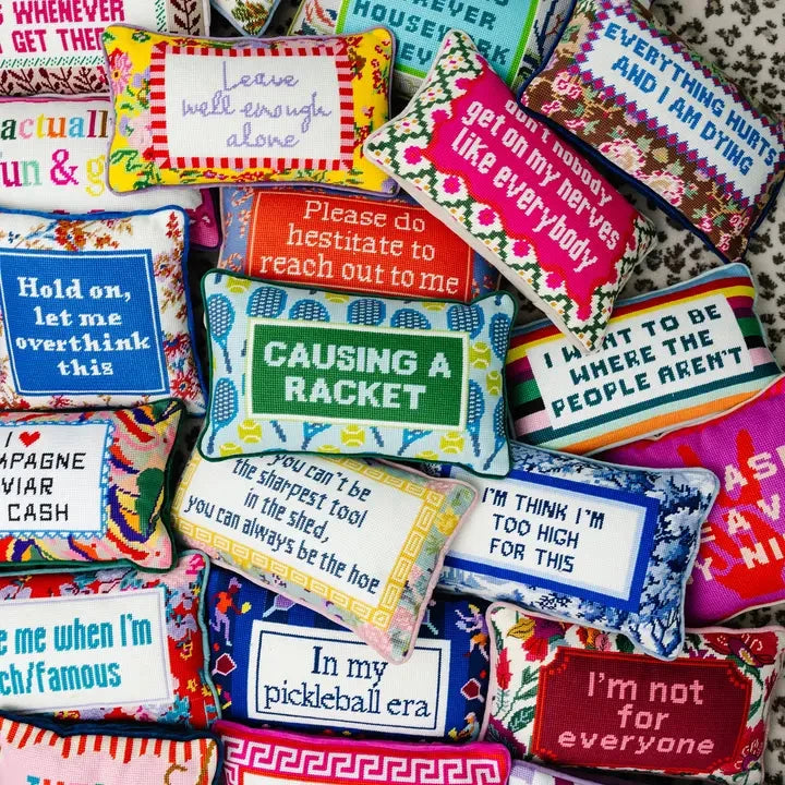 Everything Hurts Needlepoint Pillow Home Decor - Pillows Furbish 