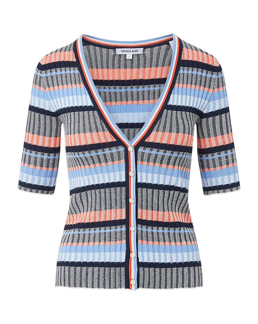 Calliope Cardigan Blue Multi Sweater - Cardigans Veronica Beard 