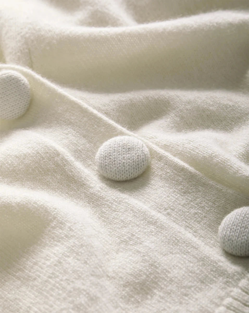 Short Sleeve Solene Cashmere Sweater Ivory Sweater - Cardigans Veronica Beard 