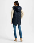 Barrows Knit Sleeve Quilted Jacket Navy/Heathered Sand Outerwear - Longsleeve Veronica Beard 