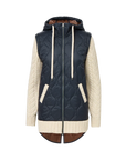 Barrows Knit Sleeve Quilted Jacket Navy/Heathered Sand Outerwear - Longsleeve Veronica Beard 