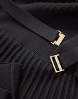 Elthea Belted Midi Dress Black Dresses - Midi Veronica Beard 