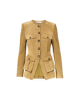 Orrin Suede Jacket Desert Khaki Jackets - Blazers Veronica Beard 