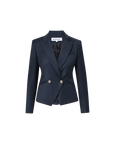 Cropped Rickie Dickey Jacket Navy Jackets - Blazers Veronica Beard 