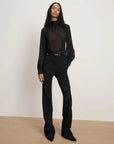 Alyssa Silk Turtleneck Blouse Black Tops - Blouses Veronica Beard 