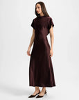 Redgrave Dress Dark Currant Dresses - Midi Veronica Beard 