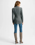 Ryanne Wool Jersey Jacket Medium Heather Grey Jackets - Blazers Veronica Beard 