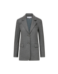 Ryanne Wool Jersey Jacket Medium Heather Grey Jackets - Blazers Veronica Beard 