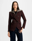 Miller Dickey Jacket Dark Currant Jackets - Blazers Veronica Beard 