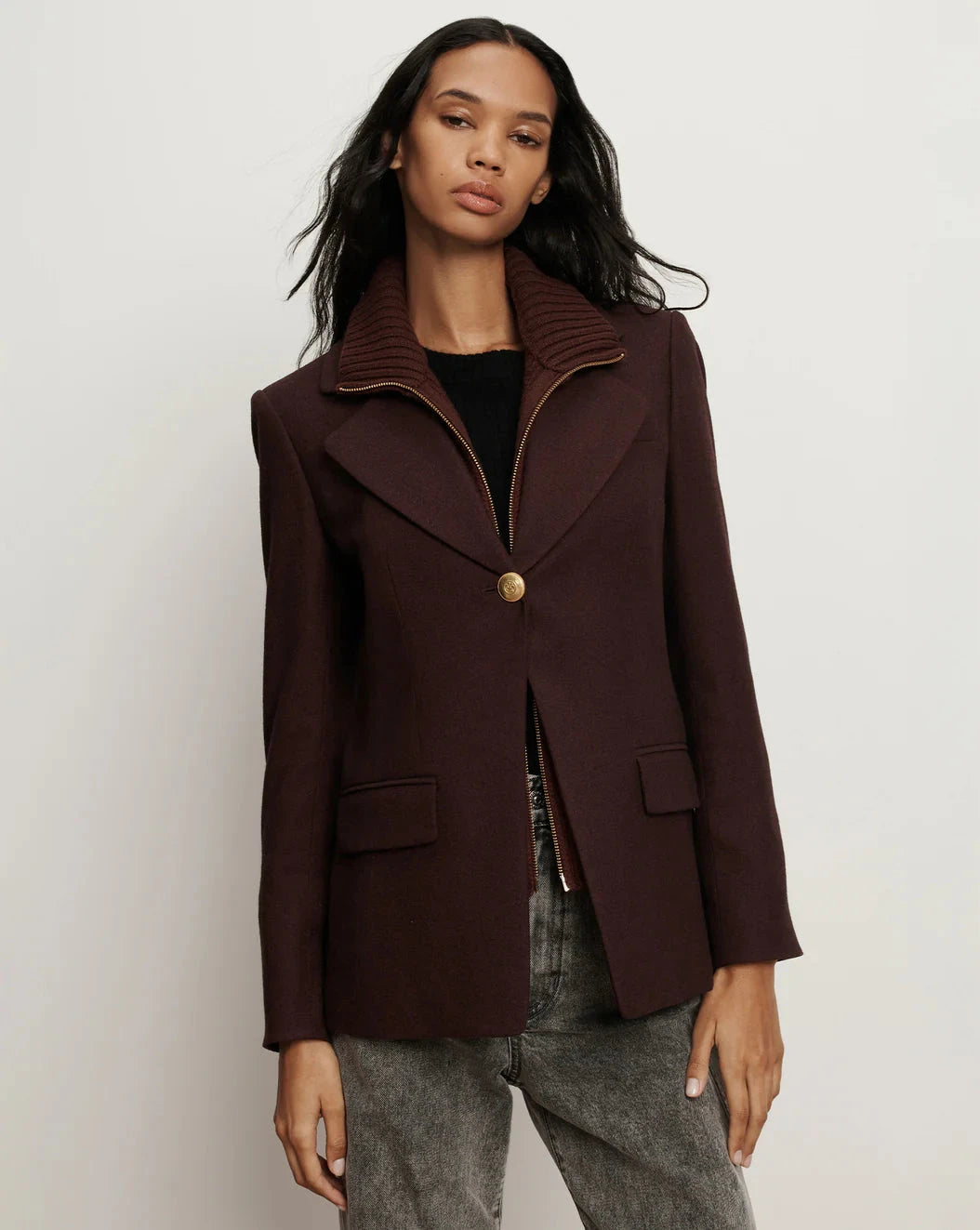 Chalmers Cashmere Dickey Raisin Jackets - Dickey Veronica Beard 