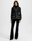 Ceriani Tweed Jacket Black Outerwear - Longsleeve Veronica Beard 