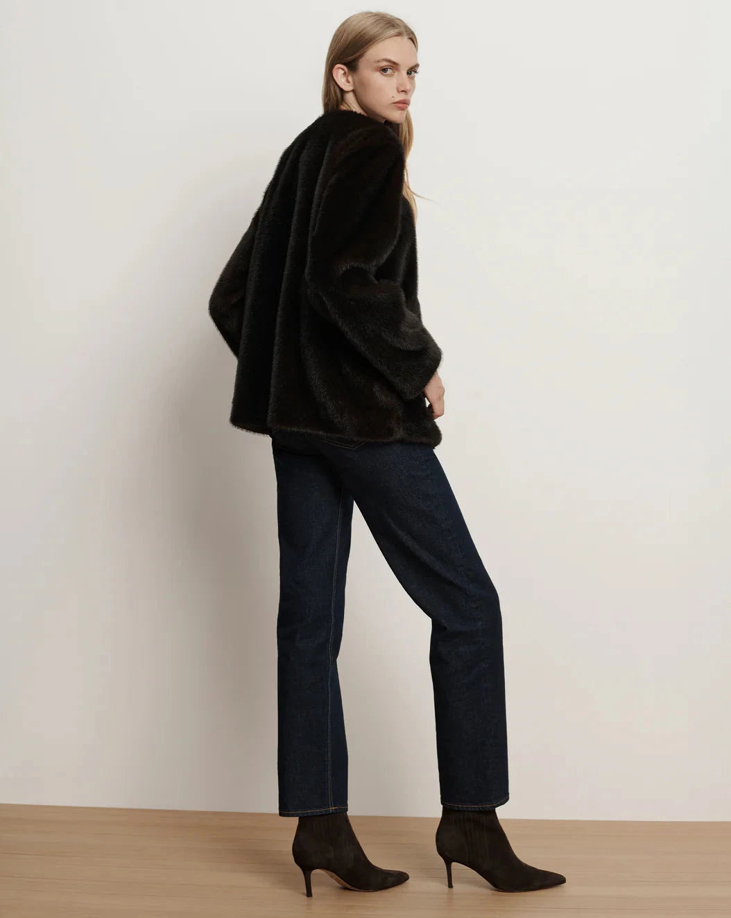 Griselda Faux Fur Coat Sable Outerwear - Longsleeve Veronica Beard 