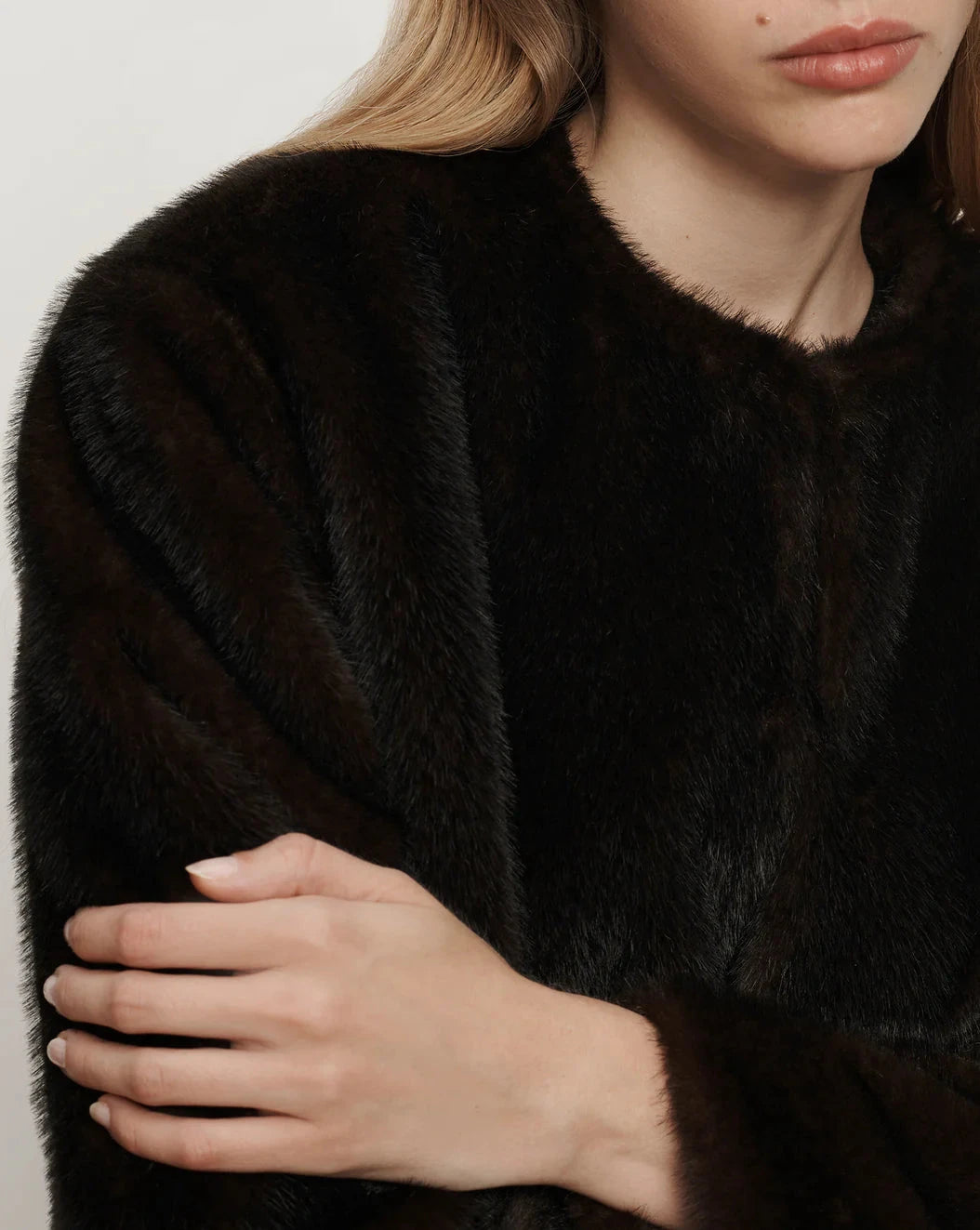 Griselda Faux Fur Coat Sable Outerwear - Longsleeve Veronica Beard 