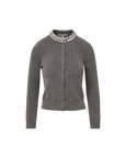 Daro Embellished Cardigan Dark Heather Grey Sweater - Cardigans Veronica Beard 