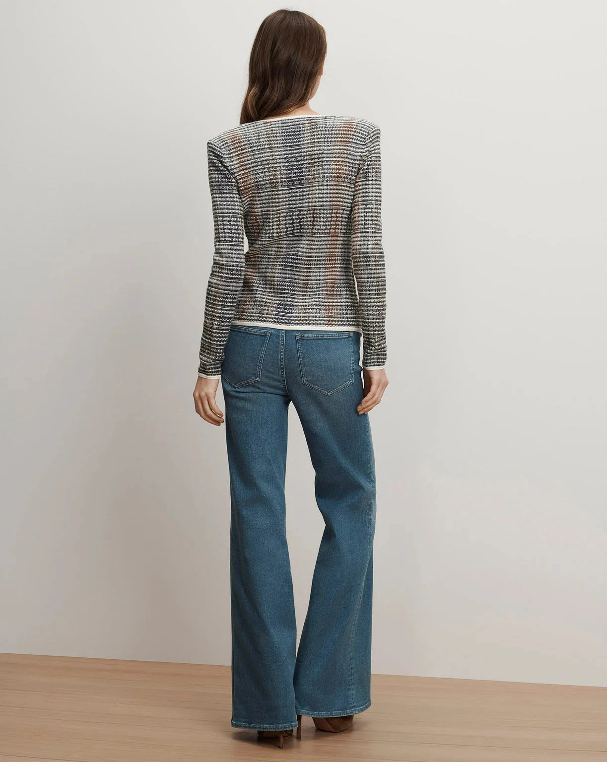 Nadialine Knit Jacket Hunter Green Multi Sweater - Cardigans Veronica Beard 