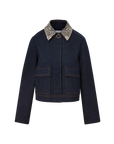 Barrington Embellished Denim Jacket Midnight Wash Jackets - Denim Veronica Beard 