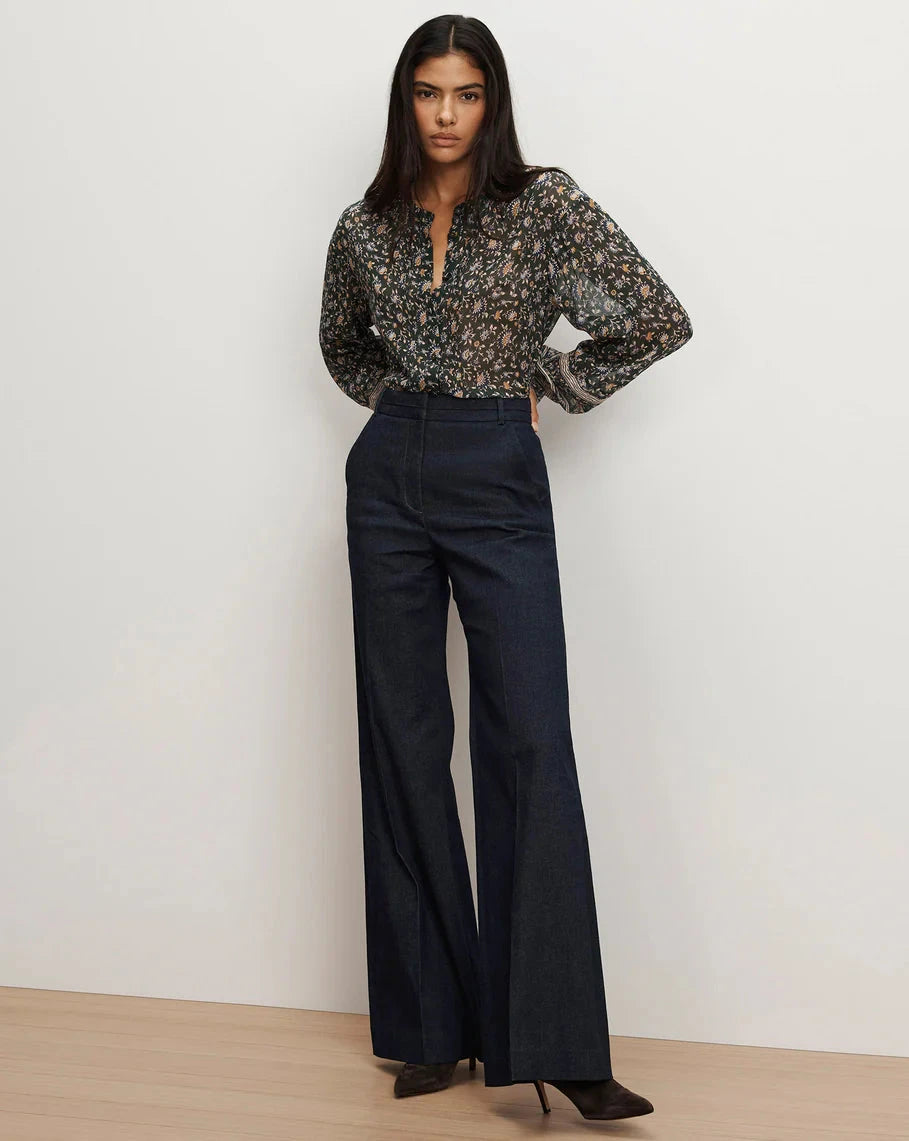 Crue Wide-Leg Denim Pant Midnight Wash Denim - Flare & Wide Leg Veronica Beard 