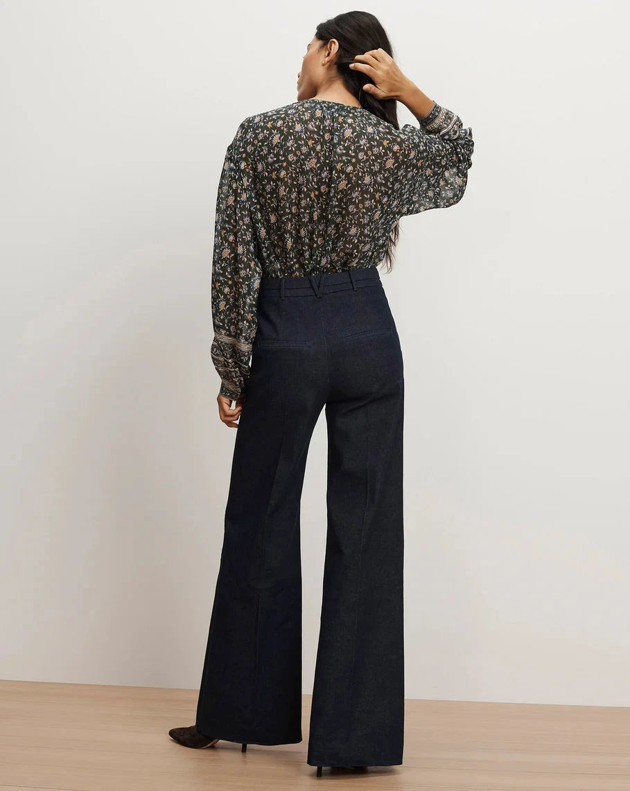 Crue Wide-Leg Denim Pant Midnight Wash Denim - Flare & Wide Leg Veronica Beard 