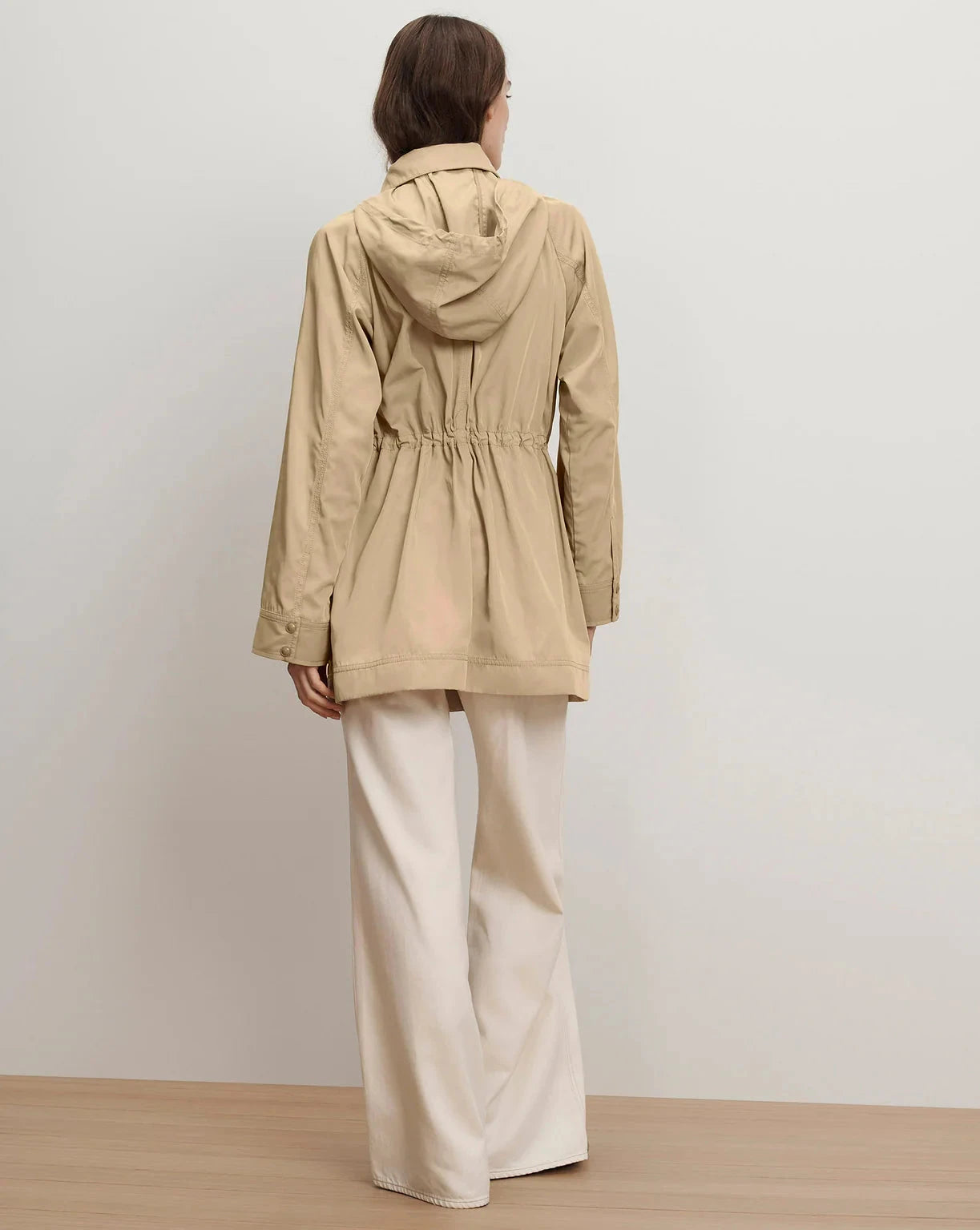 Arnault Parka Jacket in Tan Sand Outerwear - Longsleeve Veronica Beard 