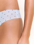 Like Nothing Thong Misty Blue Swiss Dot Hosiery and Lingerie Honeydew 