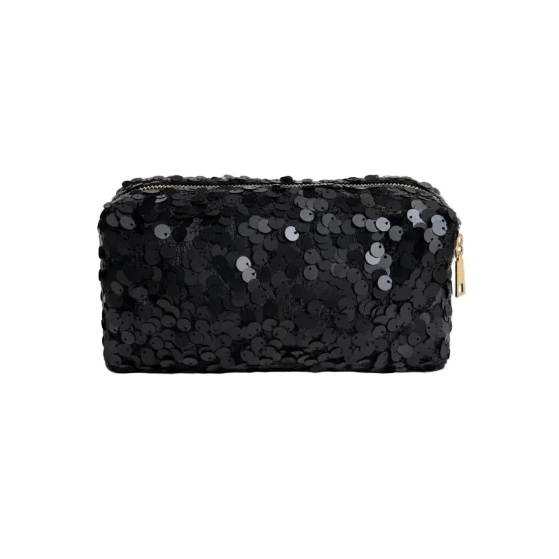 Sequin Glow Cosmetic Case Midnight Black Cosmetic Ellison&amp;Young 
