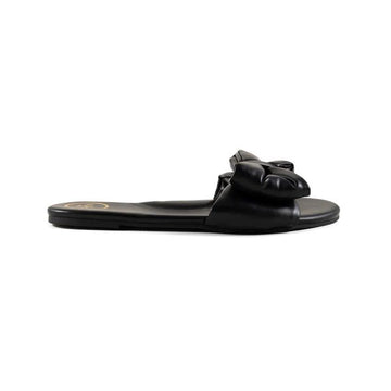 Rafie Bow Sandal Black Shoes - Sandals - Flat Sandals Solei Sea 