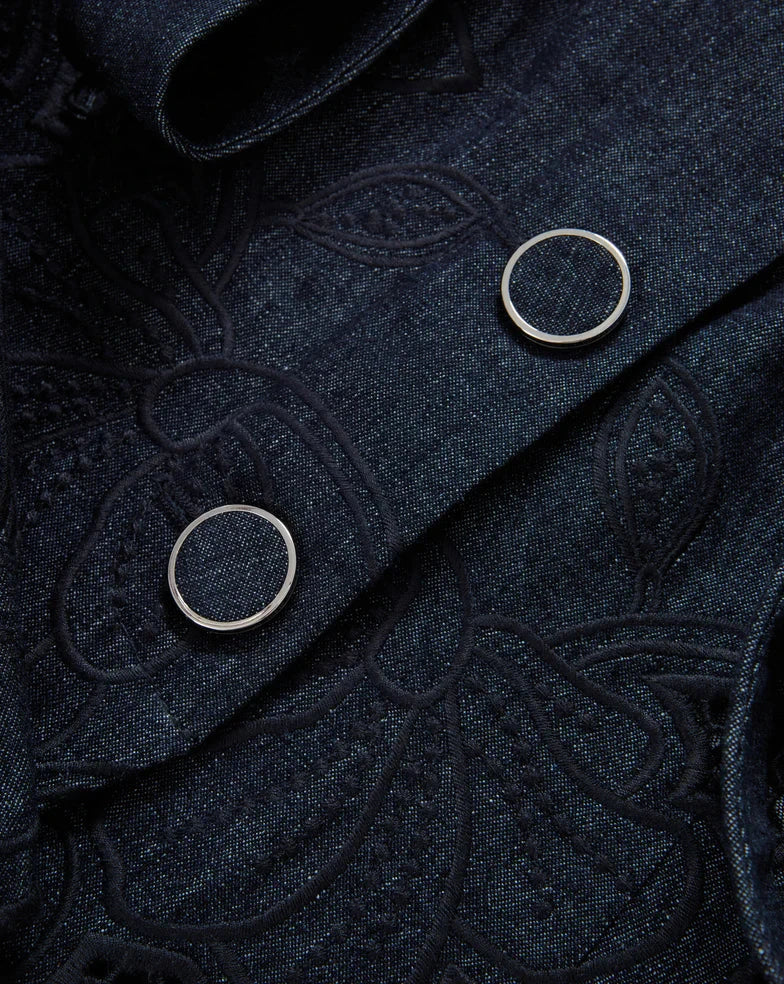 Mirielle Eyelet Tank Indigo Tops - Button Down Veronica Beard 